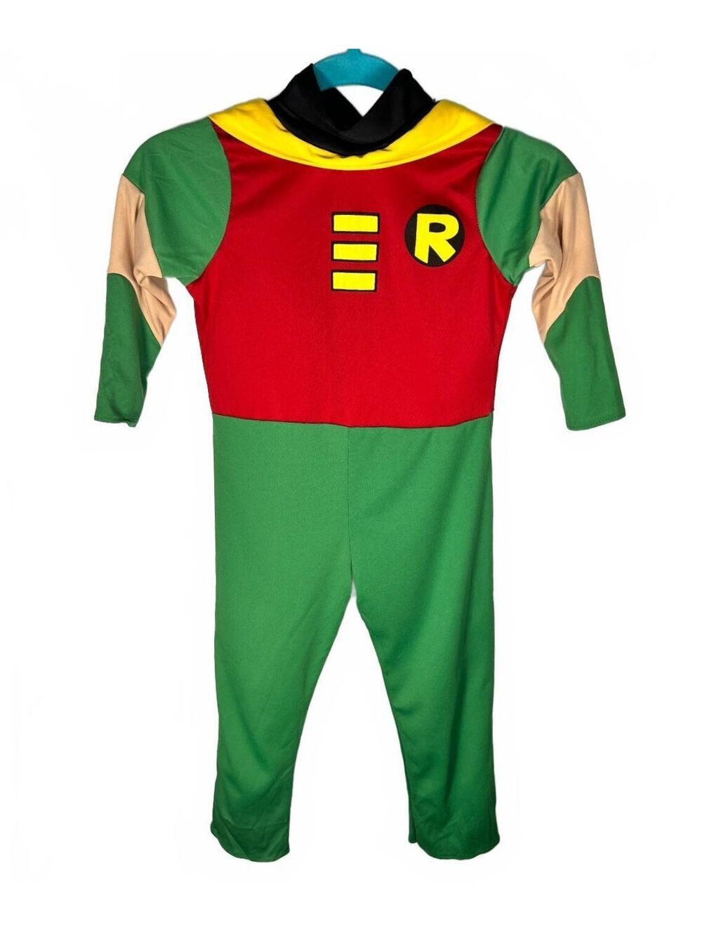Vintage 2004 DC Teen Titans Robin Kids Halloween Costume, Cape and Mask Small